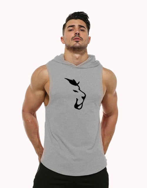 Load image into Gallery viewer, Hooded Sleeveless Vest Men&#39;s Fitness
