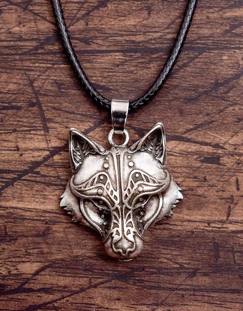 Load image into Gallery viewer, HAQUIL Wolf Necklace, Viking Wolf Head Pendant, Wolf Necklace Collection, Wolf Jewelry Gift for Men and Women
