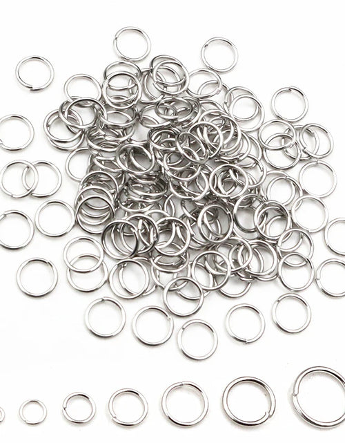 Load image into Gallery viewer, 200Pcs 3/4/5/6/7/8/10Mm Stainless Steel Gold Color Split Jump Rings DIY Jewelry Findings Open Single Loops for Jewelry Making
