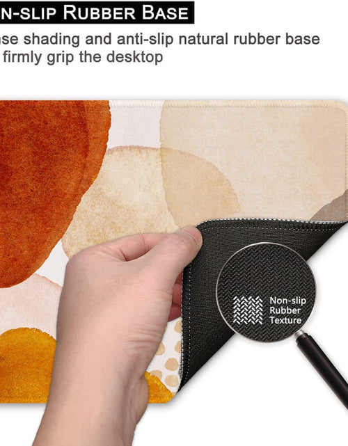 Load image into Gallery viewer, BOSOBO Mouse Pad, Square Anti-Slip Rubber Gaming Mousepad, Premium-Textured &amp; Waterproof Mouse Mat with Stitched Edges, Cute Office Mouse Pads for Women Men Laptop, 10&quot; X 8&quot;, Abstract Art Stones
