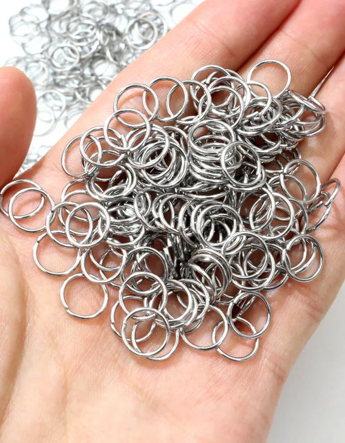 Load image into Gallery viewer, 200Pcs 3/4/5/6/7/8/10Mm Stainless Steel Gold Color Split Jump Rings DIY Jewelry Findings Open Single Loops for Jewelry Making
