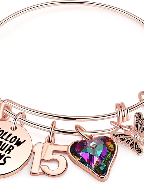 Load image into Gallery viewer, Ursteel Birthday Gifts for Women Girls Bracelet, Birthday Charm Bracelets 10Th 20Th 30Th 40Th 50Th 60Th 70Th 80Th 90Th Birthday Gift for Daughter, Sister, Friend, Teen Girls, Mom, Grandma
