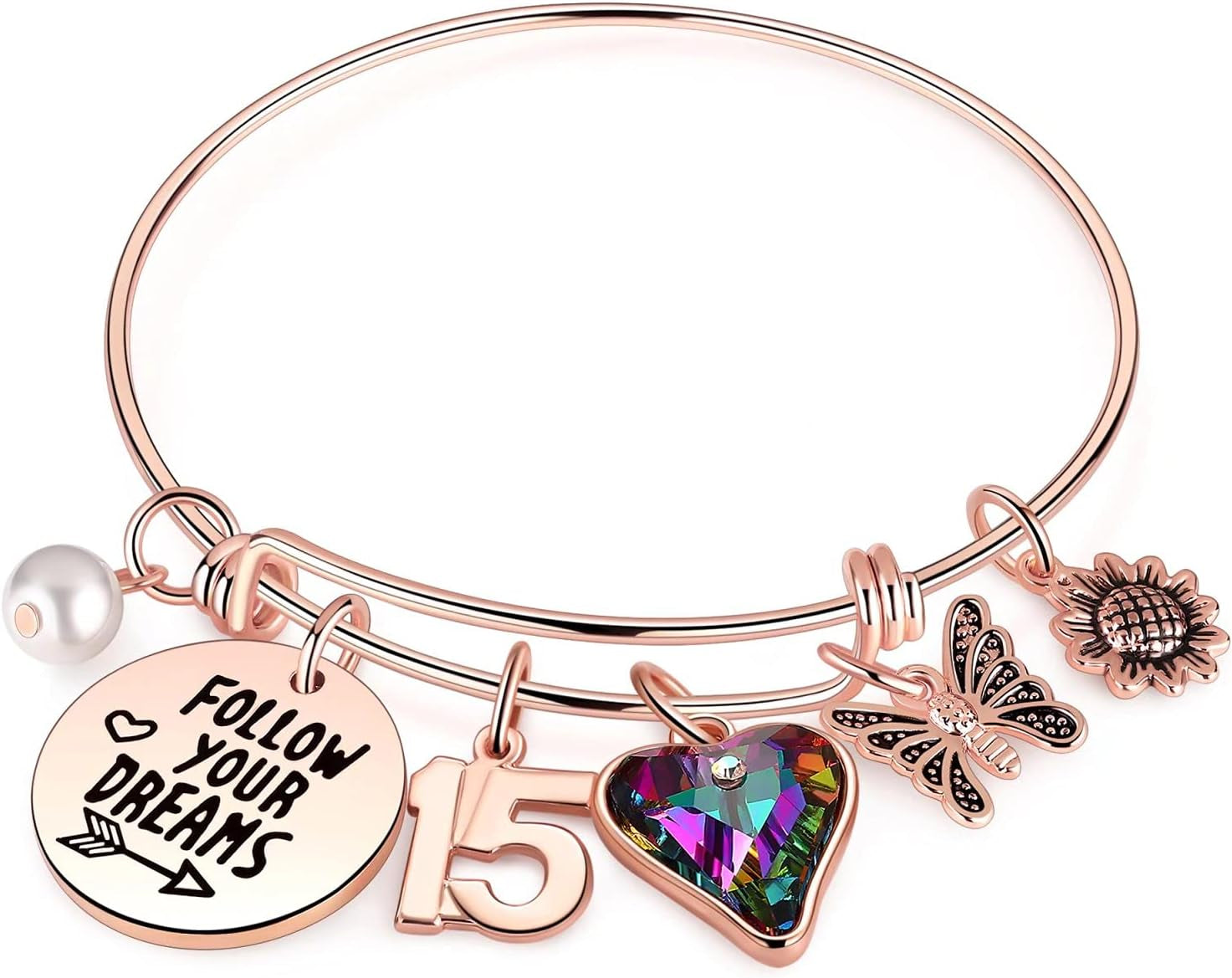 Ursteel Birthday Gifts for Women Girls Bracelet, Birthday Charm Bracelets 10Th 20Th 30Th 40Th 50Th 60Th 70Th 80Th 90Th Birthday Gift for Daughter, Sister, Friend, Teen Girls, Mom, Grandma