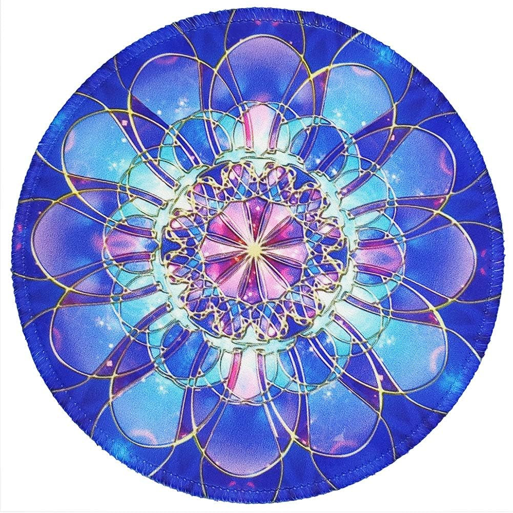 BOSOBO Mouse Pad, Square Anti-Slip Rubber Gaming Mousepad, Premium-Textured & Waterproof Mouse Mat with Stitched Edges, Cute Office Mouse Pads for Women Men Laptop, 10" X 8", Abstract Art Stones