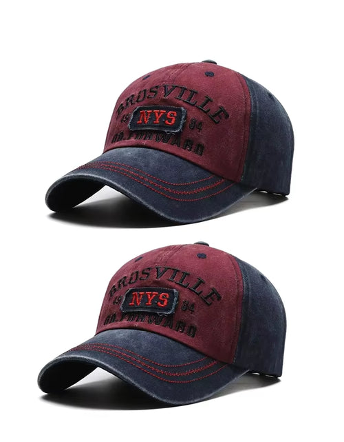 Load image into Gallery viewer, Four Seasons Men&#39;S Baseball Cap Casual Wash Embroidered Cap Curved Brim Bowler Sun Hat Official Website
