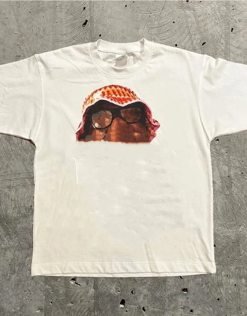 Load image into Gallery viewer, Designer Men&#39;S T Shirts High Street Y2K Shirt Retro Trend Portrait Print Short Sleeve T-Shirt for Men Goth Harajuku Hip Hop Couple Casual Loose
