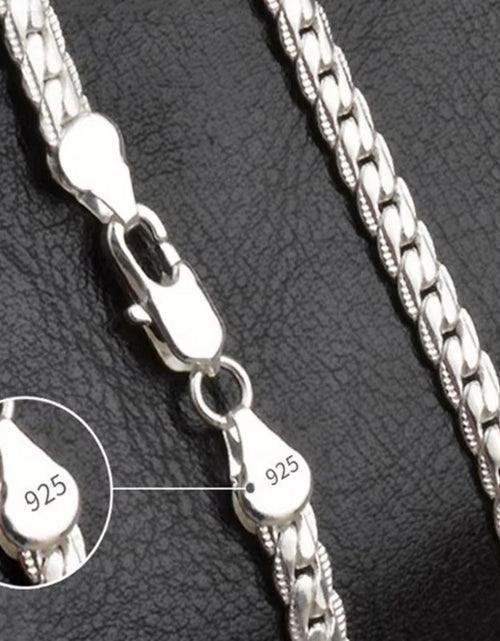 Load image into Gallery viewer, 20-60Cm 925 Sterling Silver Luxury Brand Design Noble Necklace Chain for Woman Men Fashion Wedding Engagement Jewelry Gifts
