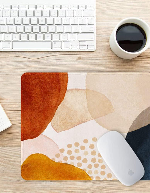 Load image into Gallery viewer, BOSOBO Mouse Pad, Square Anti-Slip Rubber Gaming Mousepad, Premium-Textured &amp; Waterproof Mouse Mat with Stitched Edges, Cute Office Mouse Pads for Women Men Laptop, 10&quot; X 8&quot;, Abstract Art Stones
