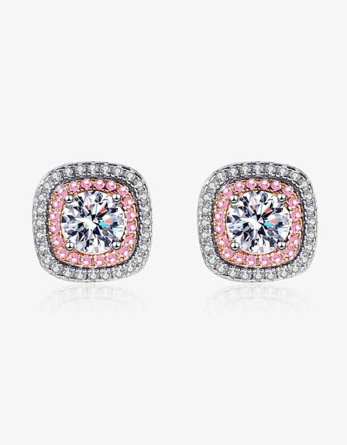 Load image into Gallery viewer, Geometric Moissanite Stud Earrings
