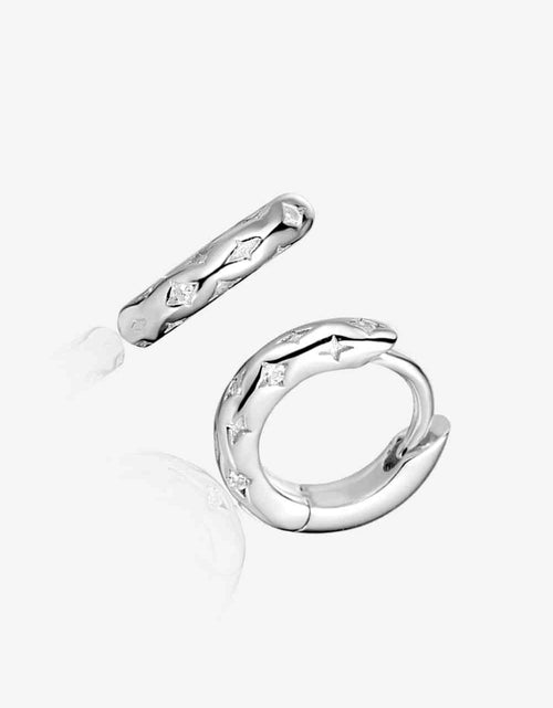 Load image into Gallery viewer, 925 Sterling Silver Huggie Earrings
