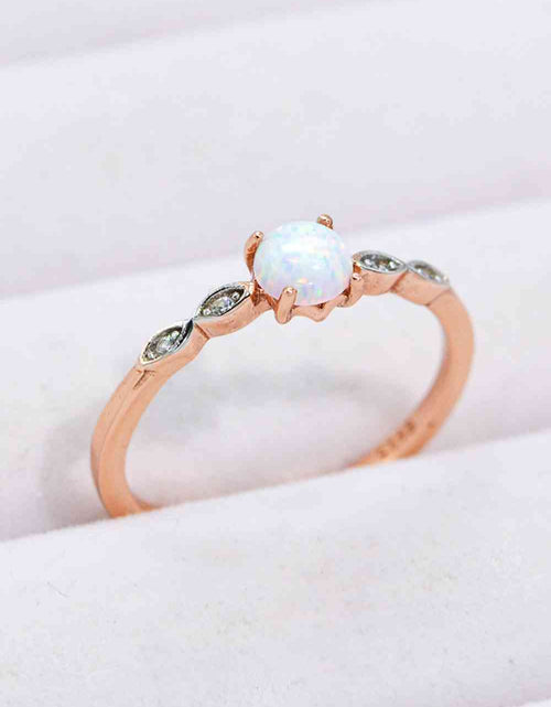 Load image into Gallery viewer, Opal Contrast Platinum-Plated Ring
