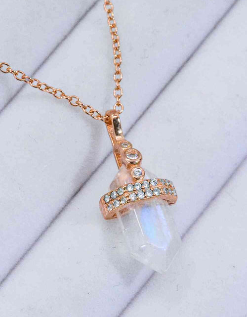 Load image into Gallery viewer, 925 Sterling Silver Moonstone Pendant Necklace
