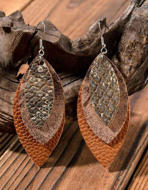 Load image into Gallery viewer, PU Leather Drop Earrings
