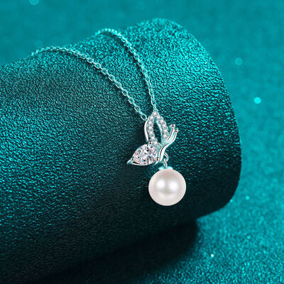 Load image into Gallery viewer, Natural Pearl Pendant Moissanite 925 Sterling Silver Necklace
