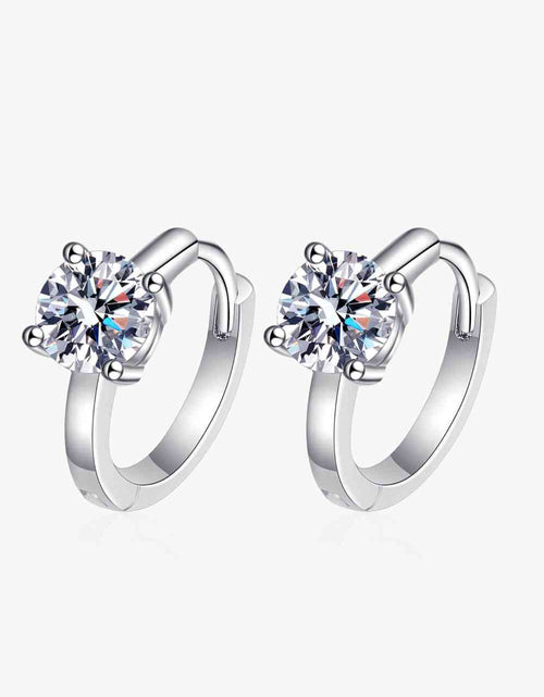 Load image into Gallery viewer, Moissanite Huggie Earrings
