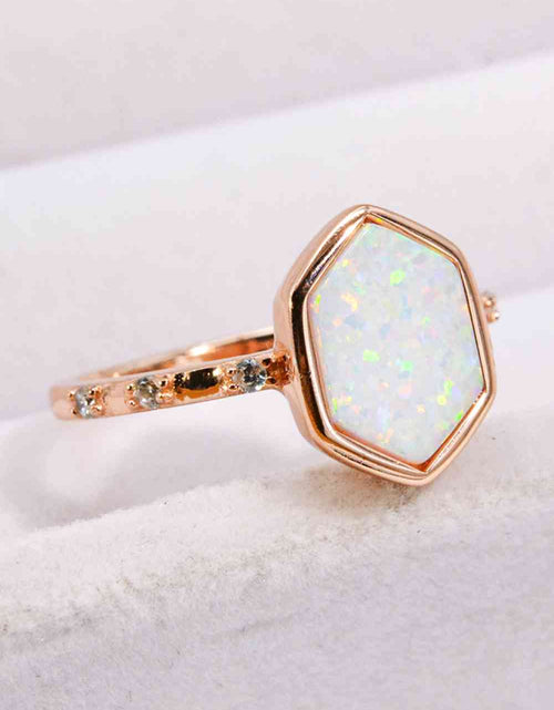 Load image into Gallery viewer, Opal Hexagon 925 Sterling Silver Ring
