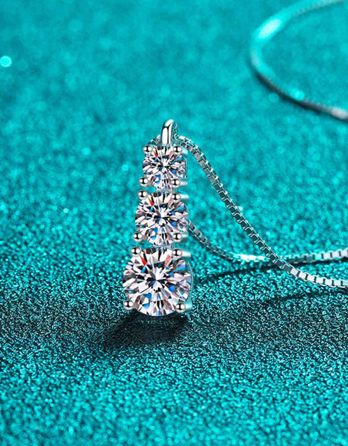 Load image into Gallery viewer, Moissanite Triple-Pendant Necklace
