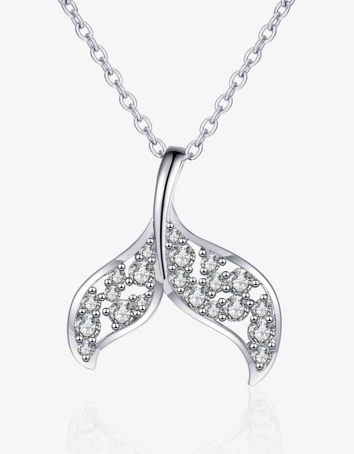 Load image into Gallery viewer, Moissanite Fishtail Pendant 925 Sterling Silver Necklace
