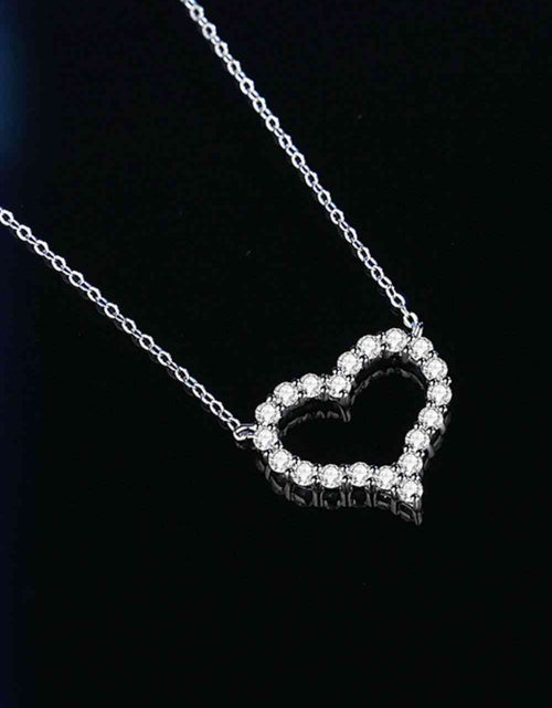 Load image into Gallery viewer, 1 Carat Moissanite Heart Pendant Chain-Link Necklace
