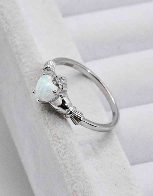 Load image into Gallery viewer, 925 Sterling Silver Heart Opal Ring
