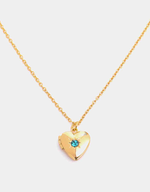 Load image into Gallery viewer, Zircon Heart Shape 14K Gold-Plated Pendant Necklace
