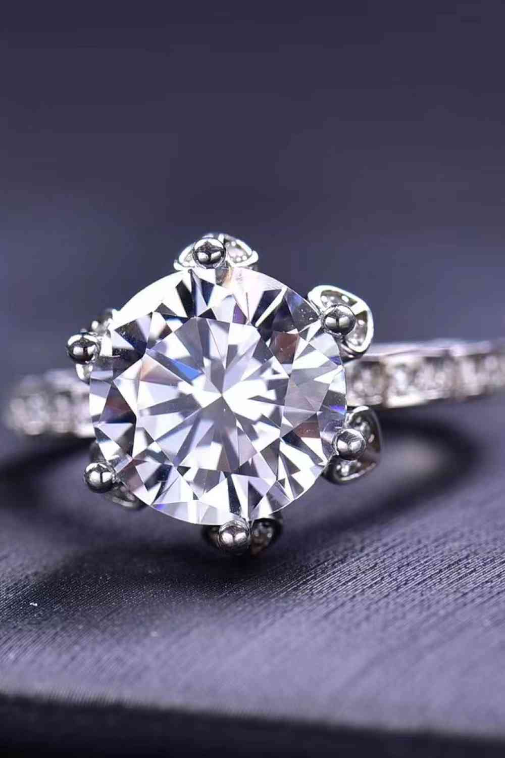 5 Carat Moissanite Heart 925 Sterling Silver Ring