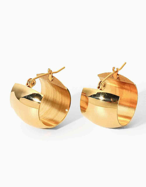 Load image into Gallery viewer, 18K Gold Plated C-Hoop Earrings
