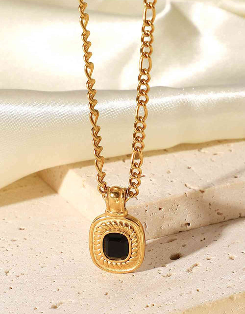 Load image into Gallery viewer, 18K Gold Plated Inlaid Rhinestone Pendant Necklace
