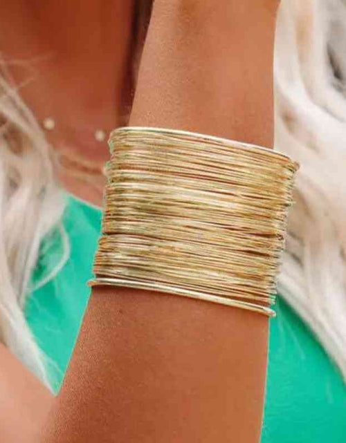 Load image into Gallery viewer, Alloy Layered Cuff Bracelet
