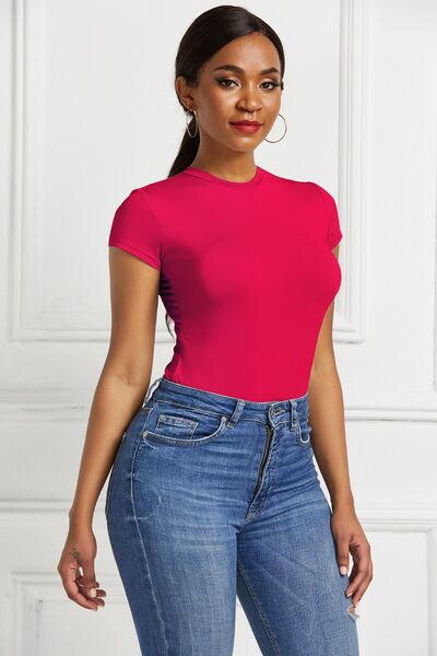 Load image into Gallery viewer, Round Neck Short Sleeve Bodysuit
