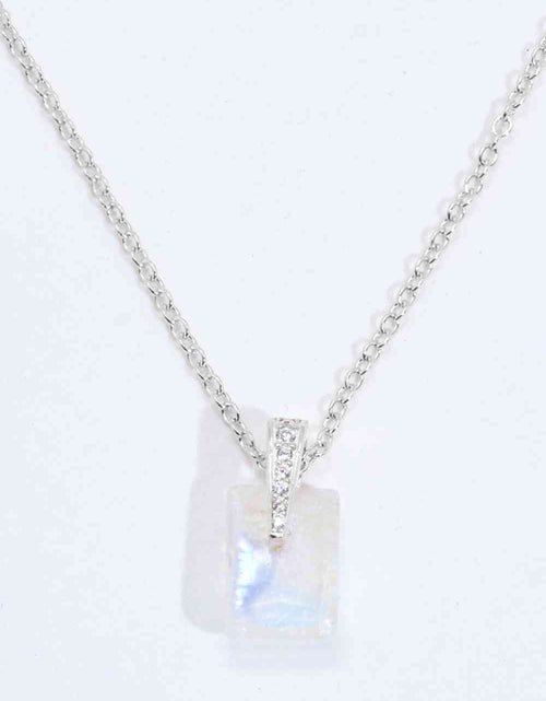 Load image into Gallery viewer, 925 Sterling Silver Natural Moonstone Pendant Necklace
