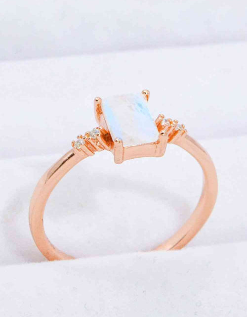 Load image into Gallery viewer, Rectangle Natural Moonstone Ring
