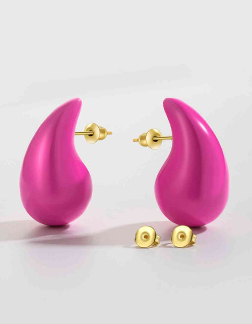 Load image into Gallery viewer, Big Size Water Drop Brass Earrings
