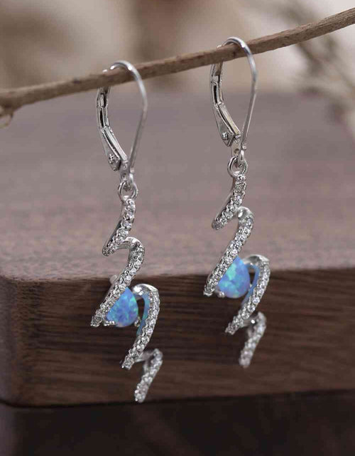 Load image into Gallery viewer, Twisted Opal Drop Earrings
