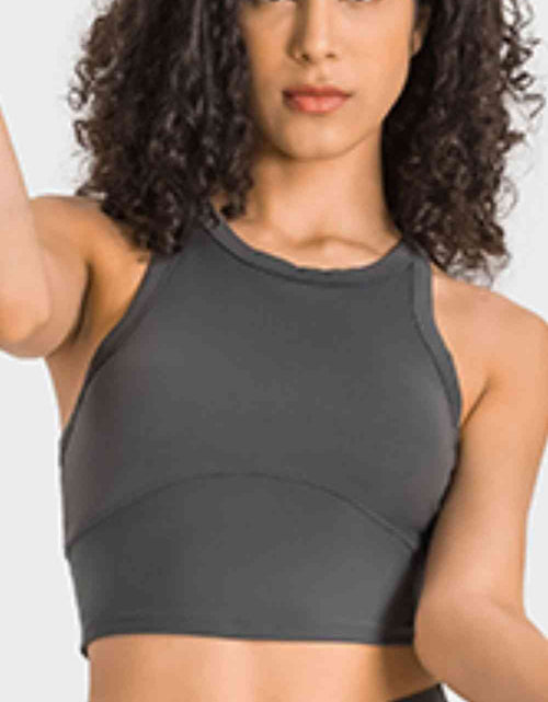 Load image into Gallery viewer, Racerback Cropped Sports Tank
