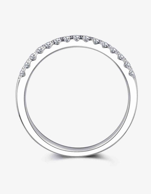 Load image into Gallery viewer, Moissanite Platinum-Plated Half-Eternity Ring
