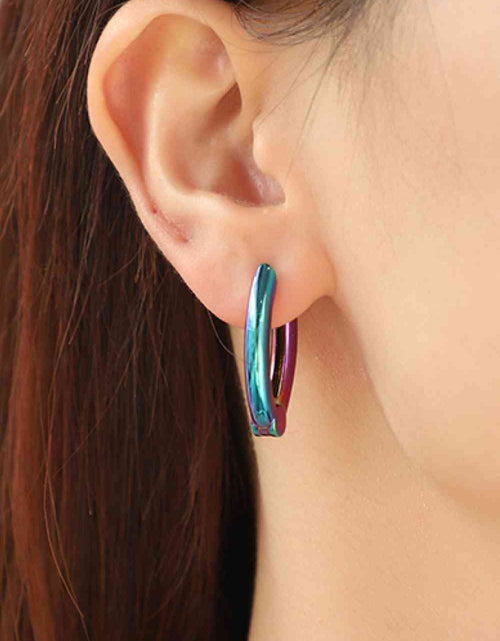 Load image into Gallery viewer, Bring It Home Multicolored Huggie Earrings
