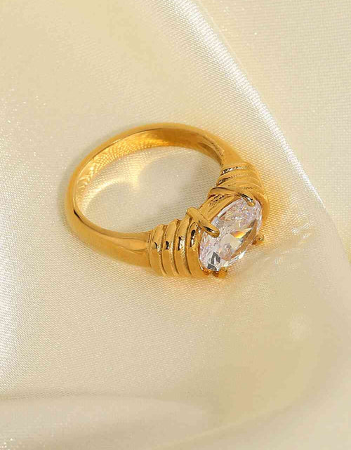 Load image into Gallery viewer, 18K Gold Plated Zircon Ring
