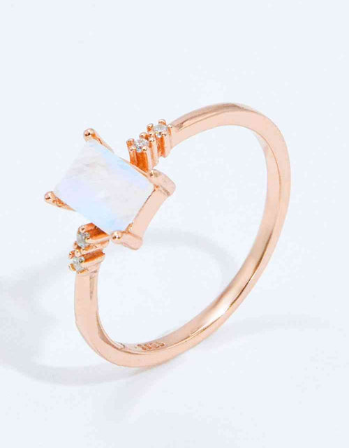 Load image into Gallery viewer, Rectangle Natural Moonstone Ring
