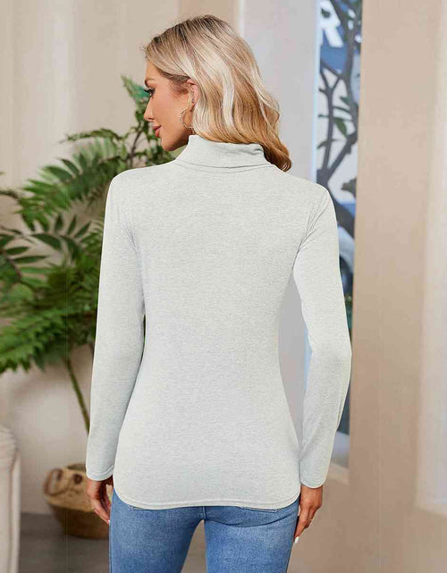 Load image into Gallery viewer, Turtleneck Long Sleeve T-Shirt
