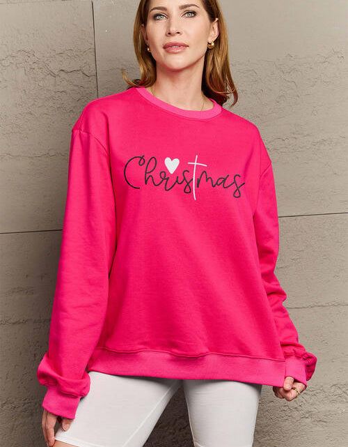 Load image into Gallery viewer, Simply Love Full Size CHRISTMAS Long Sleeve Sweatshirt
