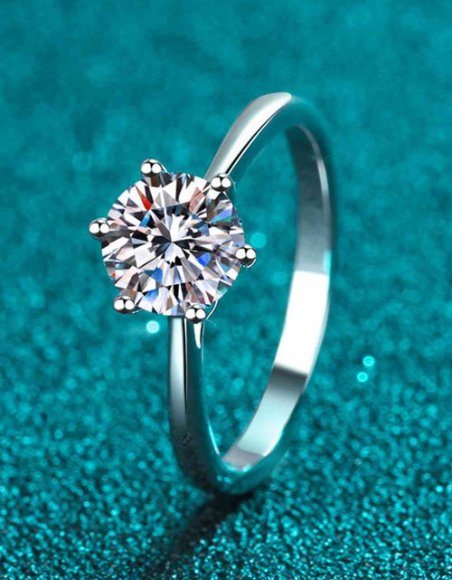 Load image into Gallery viewer, Moissanite 6-Prong Adjustable Ring
