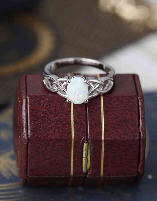 Load image into Gallery viewer, Crisscross 4-Prong Opal Ring
