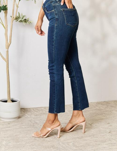 Load image into Gallery viewer, BAYEAS Full Size Raw Hem Straight Jeans
