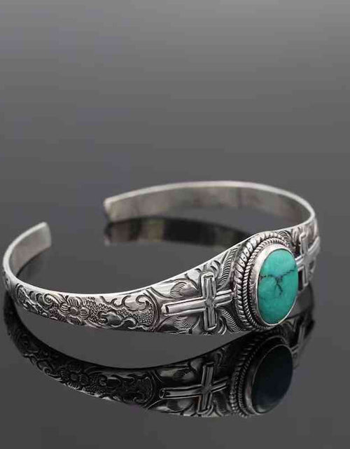 Load image into Gallery viewer, Turquoise Open Bracelet
