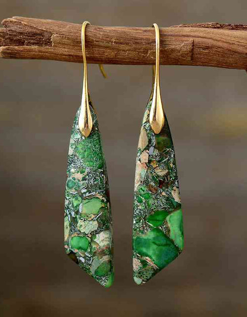 Load image into Gallery viewer, Gold-Plated Copper Dangle Earrings
