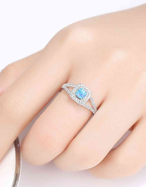 Load image into Gallery viewer, Opal 925 Sterling Silver Split Shank Ring
