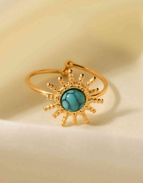 Load image into Gallery viewer, Natural Stone Sun Shape Open Ring
