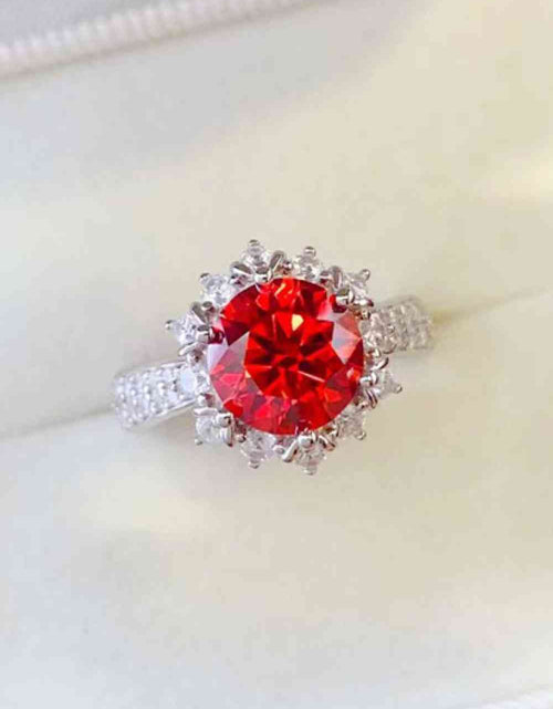 Load image into Gallery viewer, 2 Carat Moissanite 925 Sterling Silver Halo Ring
