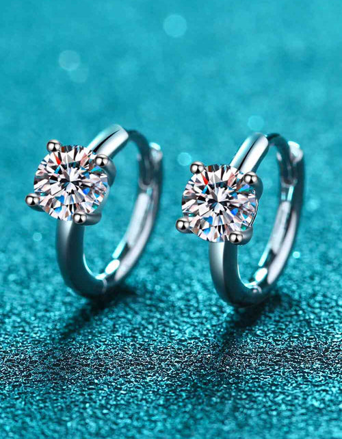 Load image into Gallery viewer, Moissanite Huggie Earrings
